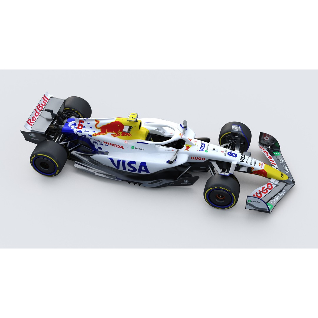F1 Visa Cash App 3D Model – High-Detail Racing Asset, PBR Textures - View 12