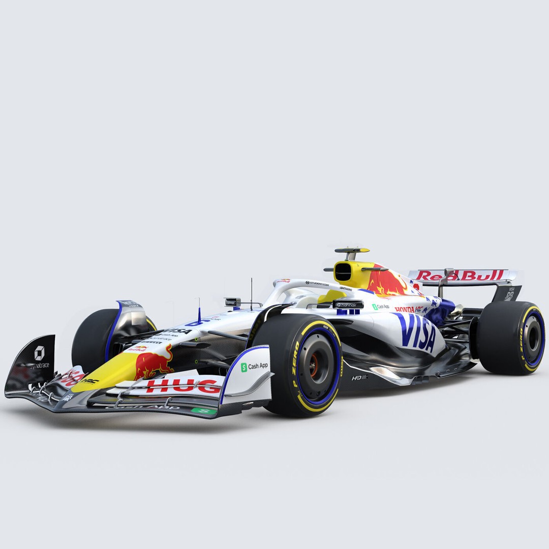 F1 Visa Cash App 3D Model – High-Detail Racing Asset, PBR Textures - View 3