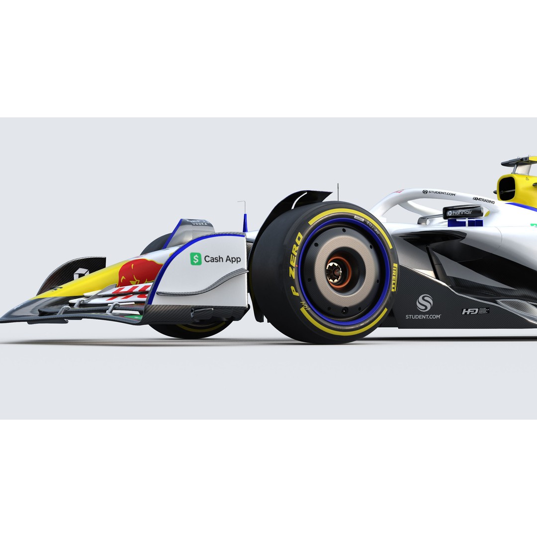 F1 Visa Cash App 3D Model – High-Detail Racing Asset, PBR Textures - View 4
