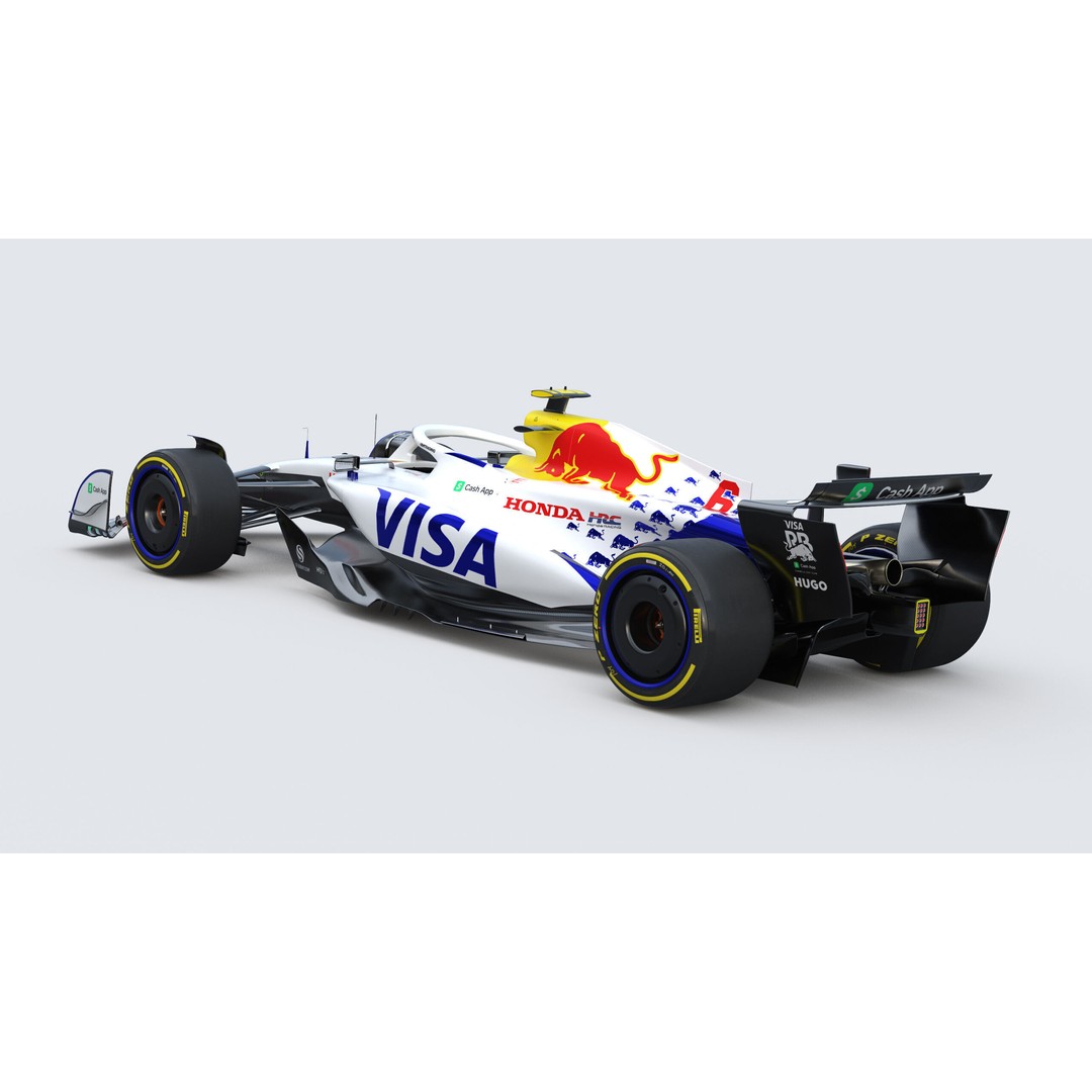 F1 Visa Cash App 3D Model – High-Detail Racing Asset, PBR Textures - View 6