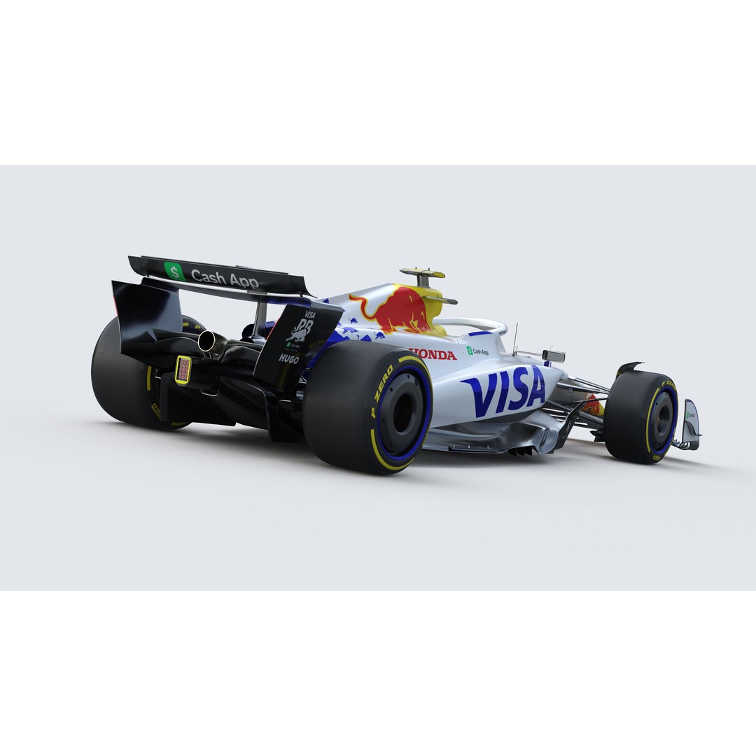 F1 Visa Cash App 3D Model – High-Detail Racing Asset, PBR Textures - View 7