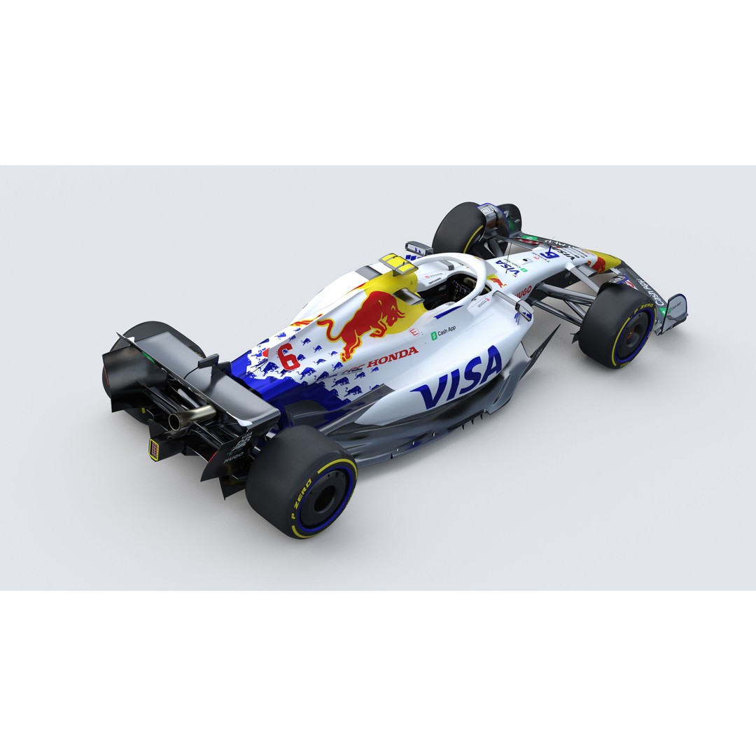 F1 Visa Cash App 3D Model – High-Detail Racing Asset, PBR Textures - View 8