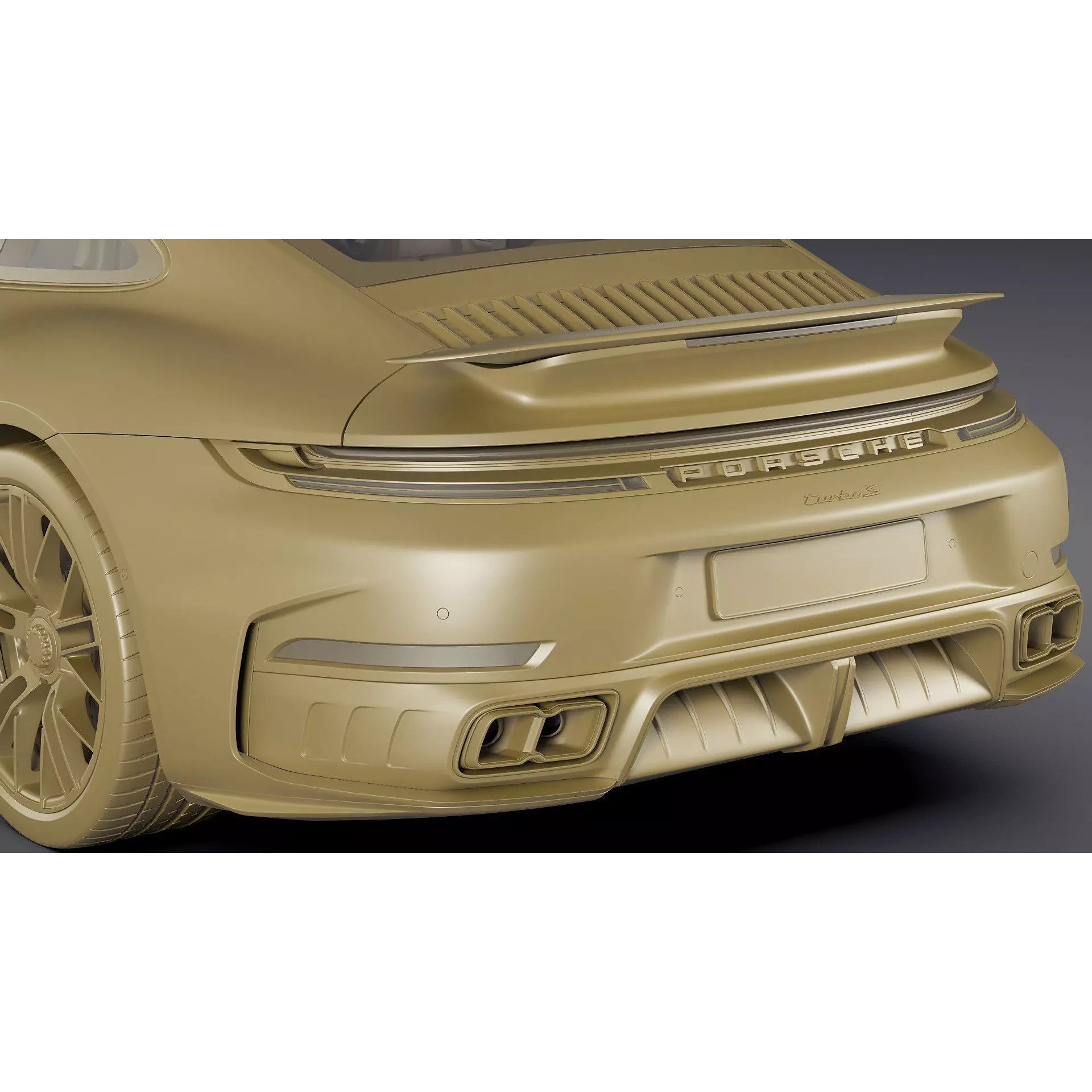 Porsche 911 Turbo S 2026 - Game-Ready 3D Model - View 34