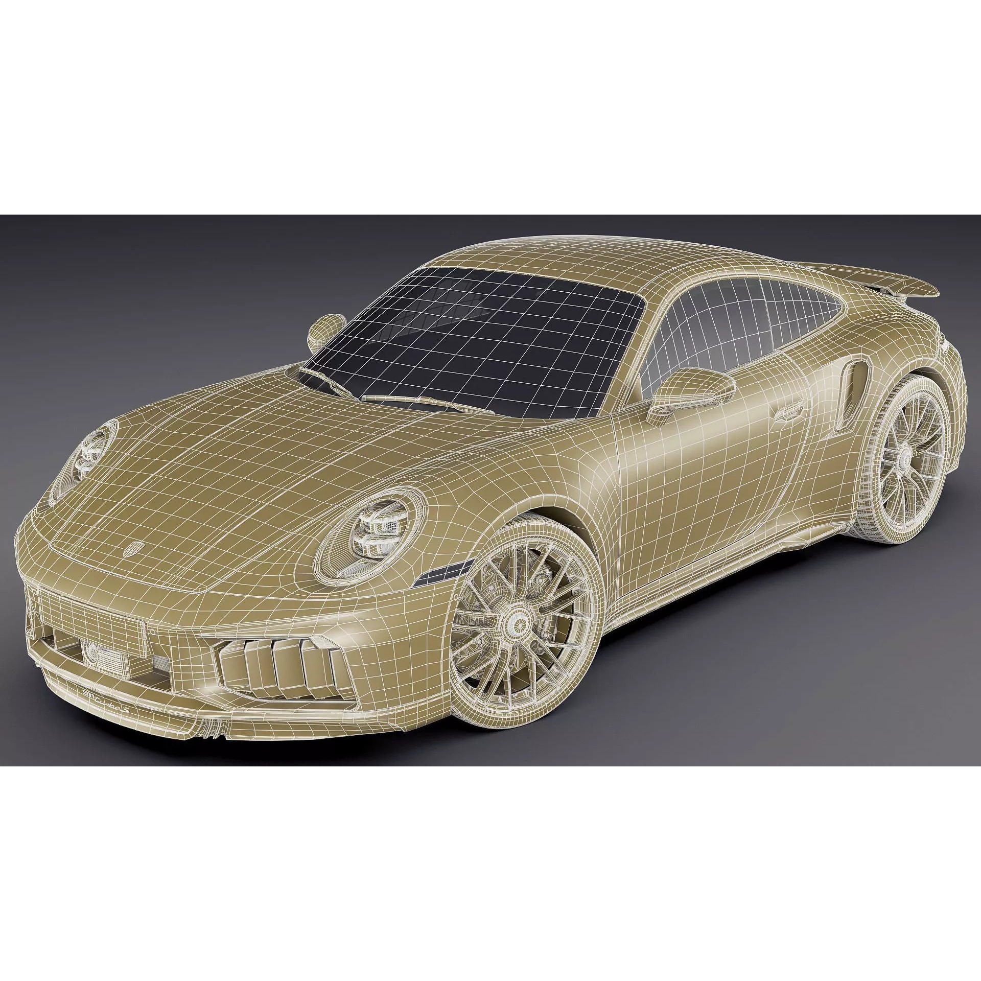 Porsche 911 Turbo S 2026 - Game-Ready 3D Model - View 38