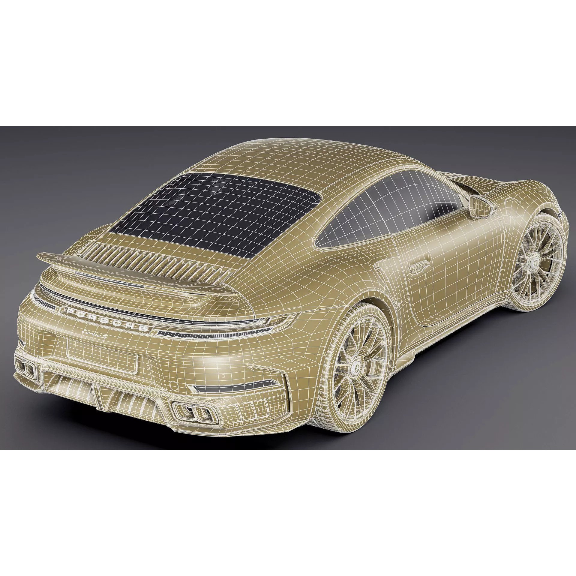 Porsche 911 Turbo S 2026 - Game-Ready 3D Model - View 39