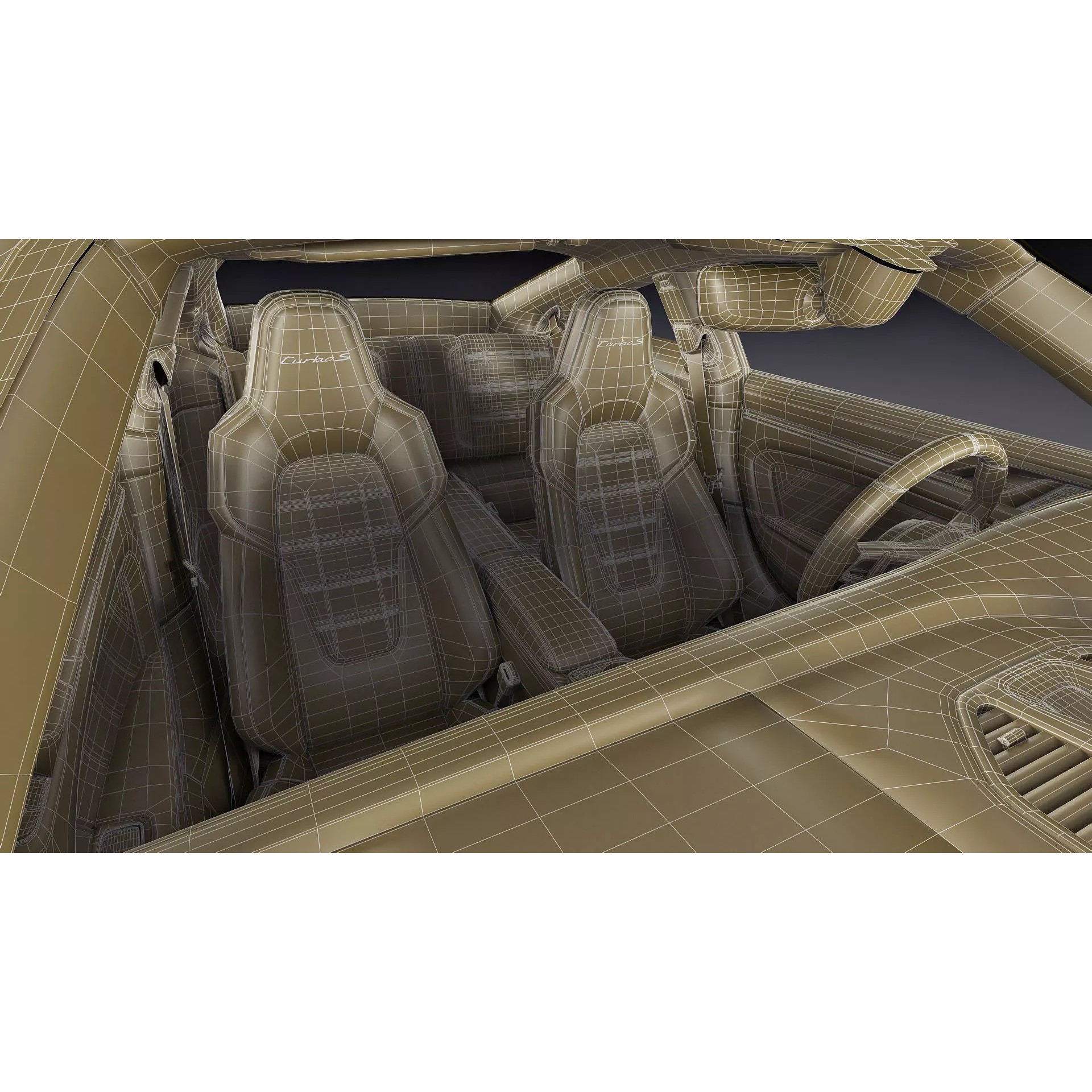 Porsche 911 Turbo S 2026 - Game-Ready 3D Model - View 41