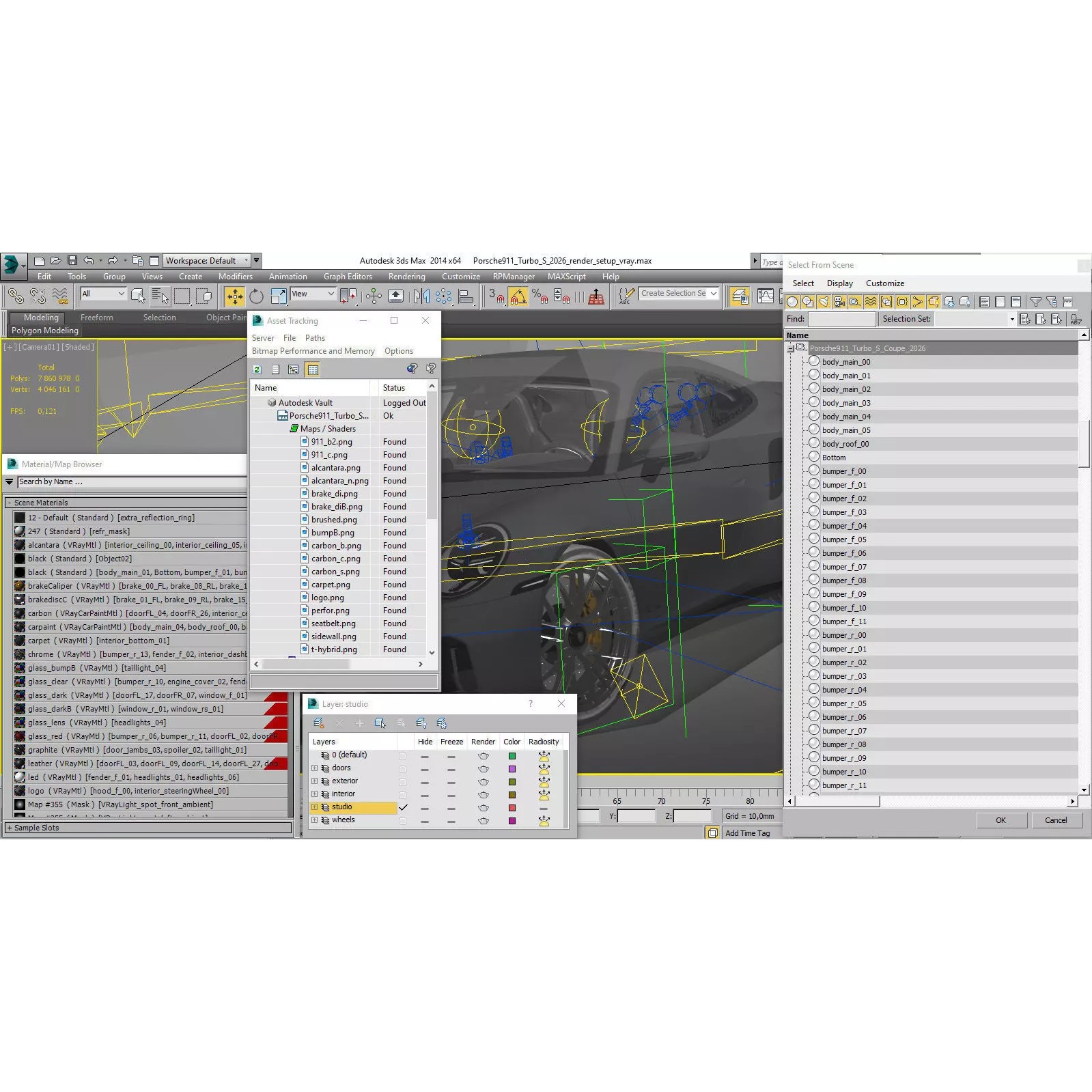 Porsche 911 Turbo S 2026 - Game-Ready 3D Model - View 43
