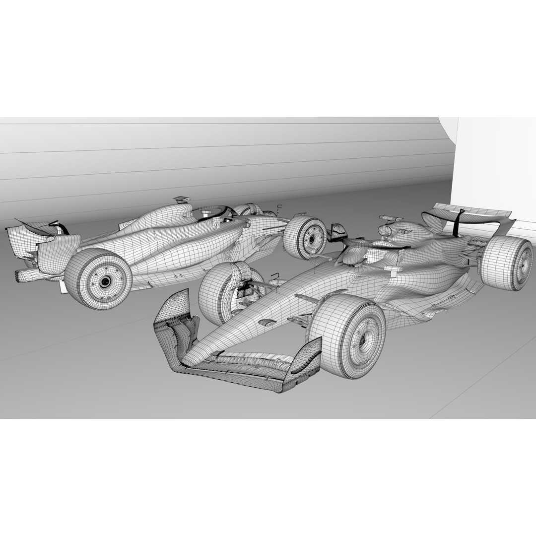 McLaren MCL-39 3D Model – Low Poly Racing Car, FBX, OBJ, Blender - View 3