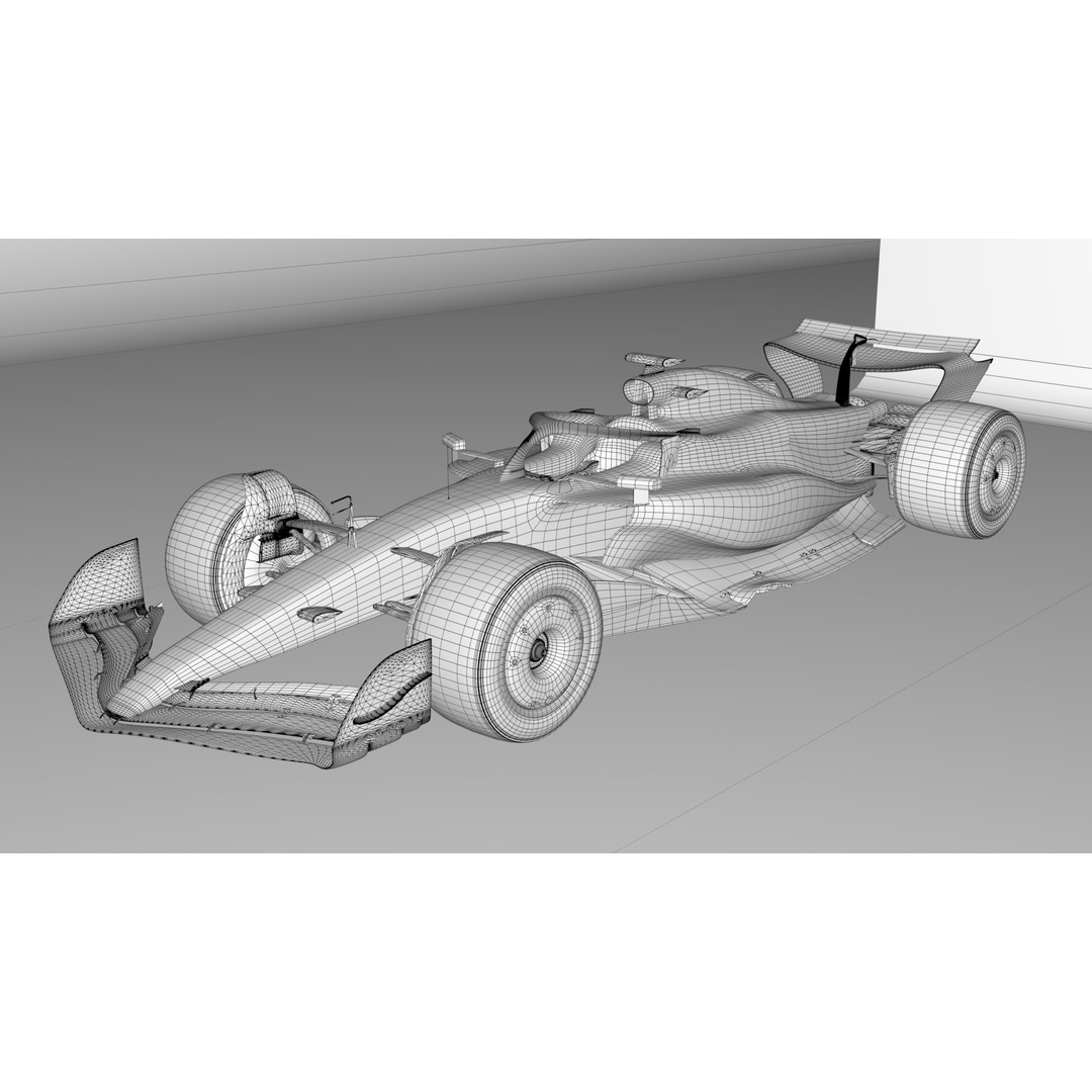 McLaren MCL-39 3D Model – Low Poly Racing Car, FBX, OBJ, Blender - View 5
