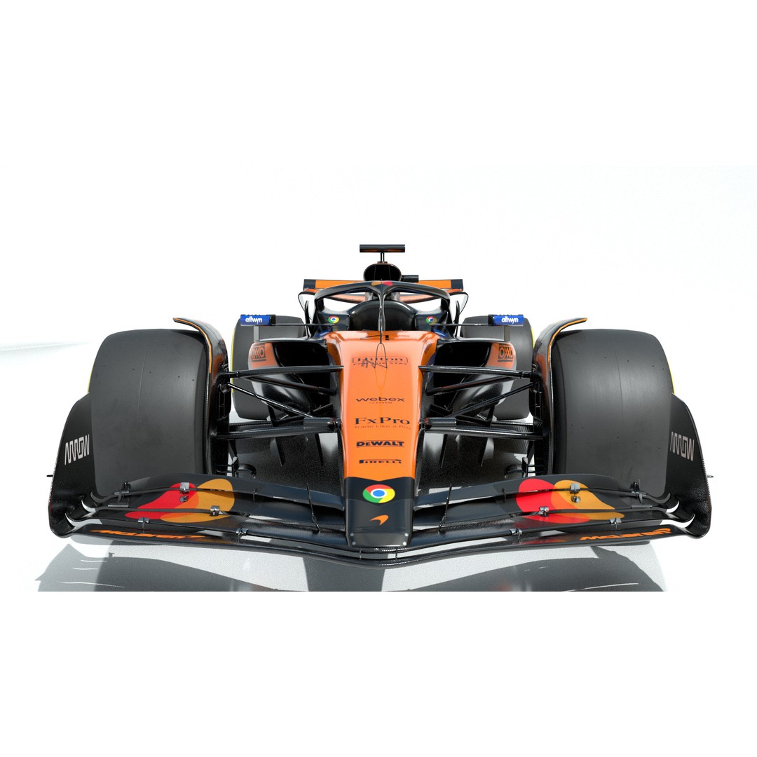 McLaren MCL-39 3D Model – Low Poly Racing Car, FBX, OBJ, Blender - View 8