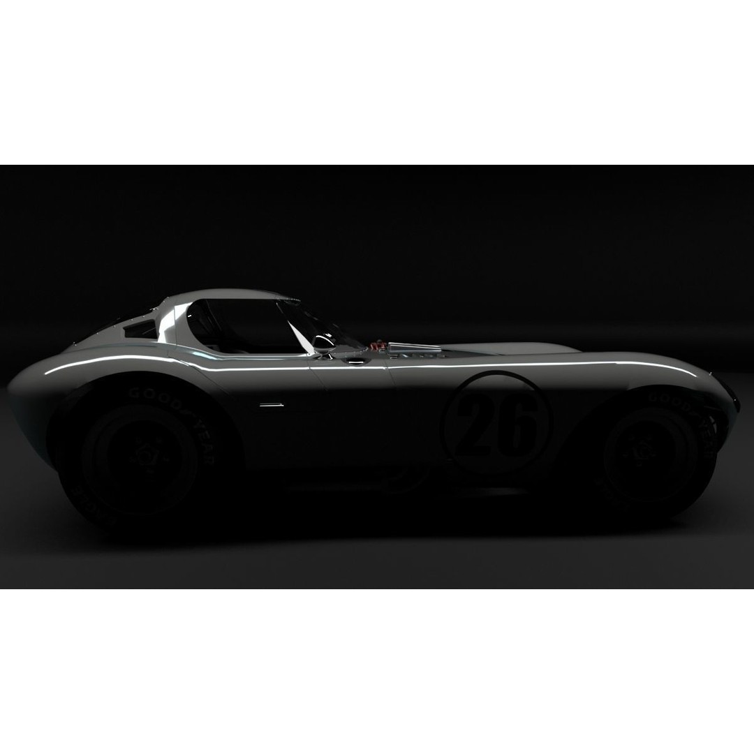 Chevrolet Cheetah 1964 3D Model – High Poly Antique Racing Car, FBX - View 11