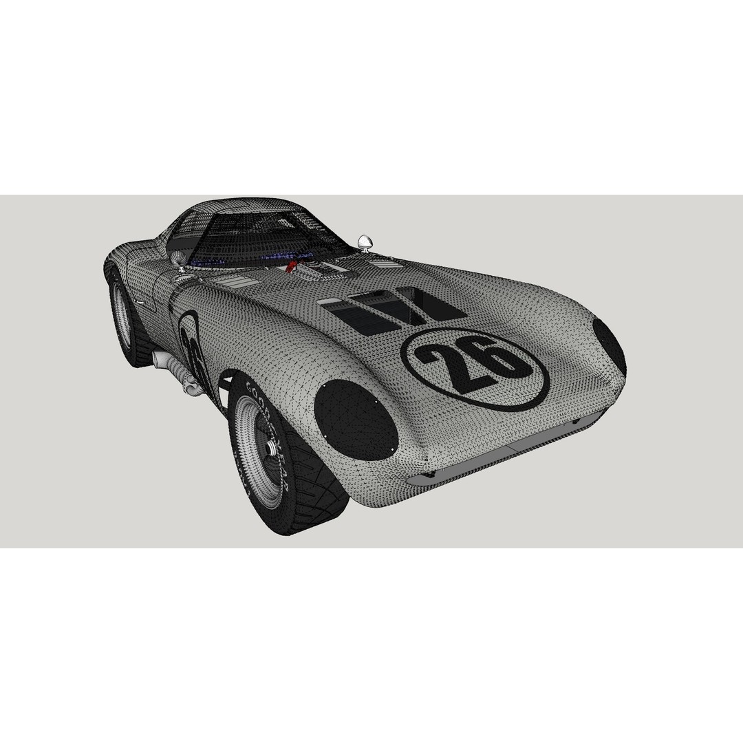Chevrolet Cheetah 1964 3D Model – High Poly Antique Racing Car, FBX - View 14