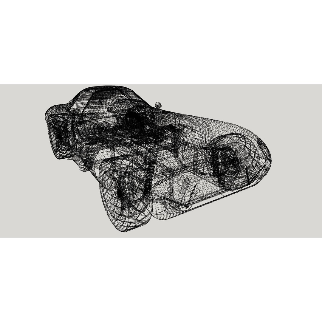 Chevrolet Cheetah 1964 3D Model – High Poly Antique Racing Car, FBX - View 15