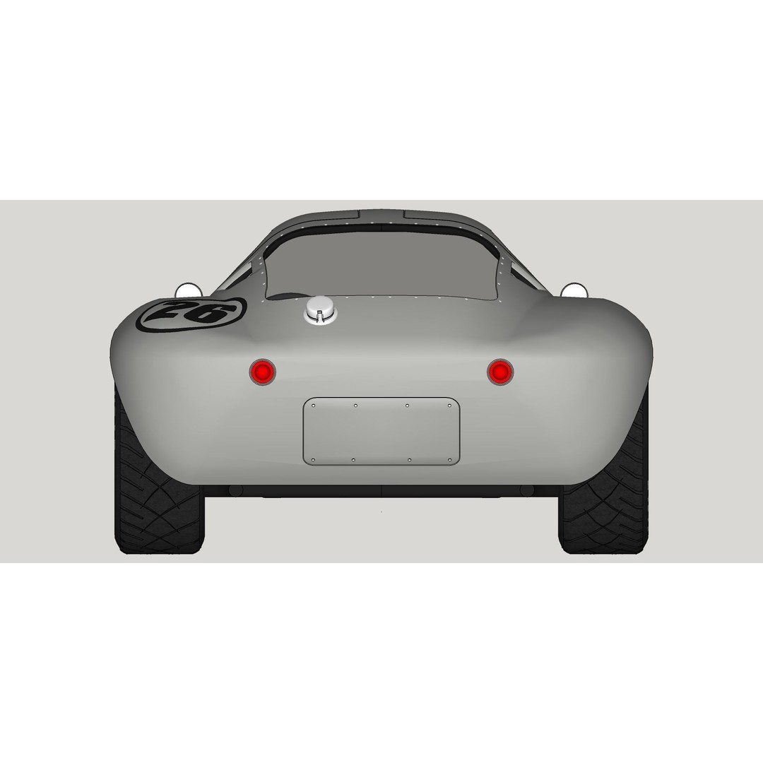 Chevrolet Cheetah 1964 3D Model – High Poly Antique Racing Car, FBX - View 19