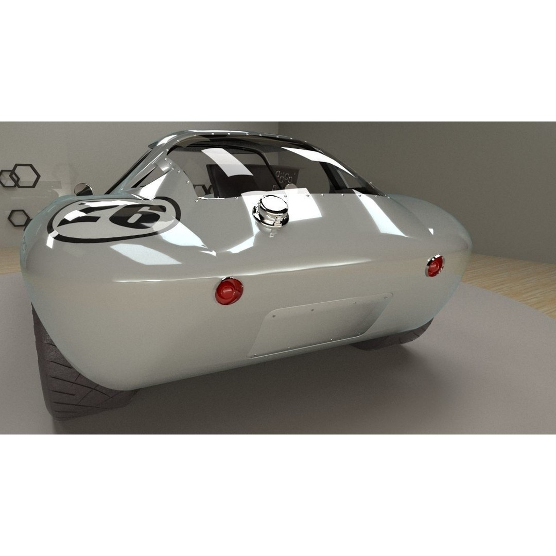Chevrolet Cheetah 1964 3D Model – High Poly Antique Racing Car, FBX - View 5