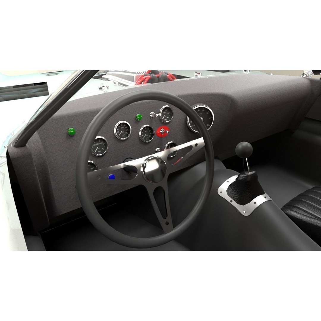 Chevrolet Cheetah 1964 3D Model – High Poly Antique Racing Car, FBX - View 6