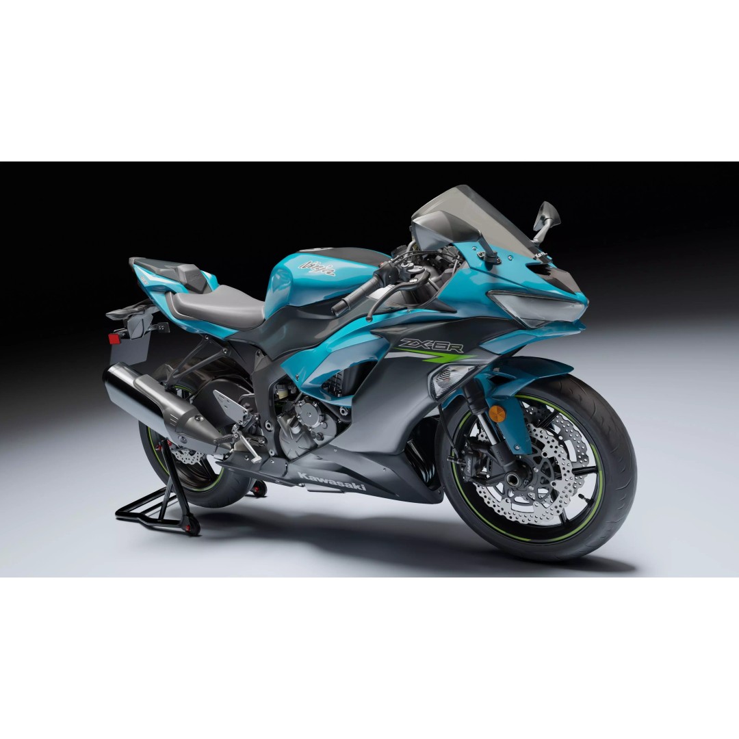 Kawasaki Ninja ZX-6R 2020 3D Model – Low Poly, Rigged, PBR, Blender - View 11