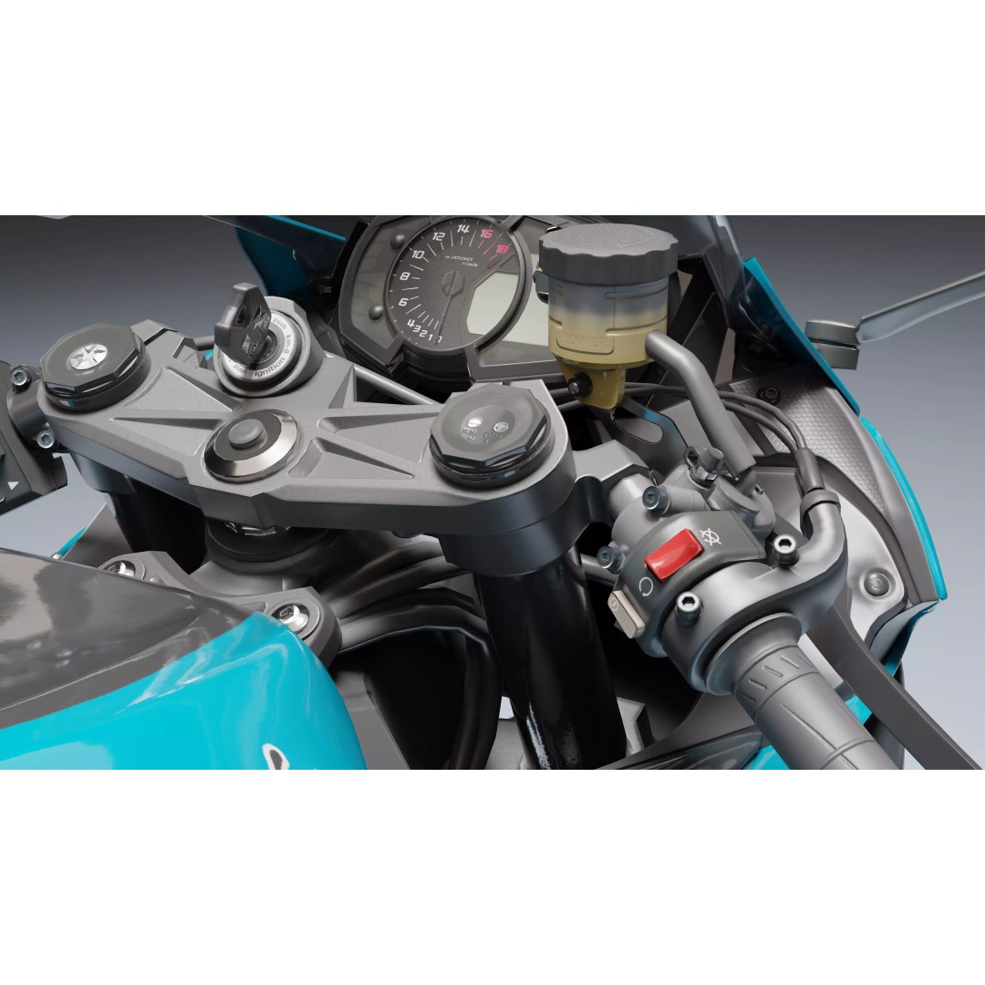 Kawasaki Ninja ZX-6R 2020 3D Model – Low Poly, Rigged, PBR, Blender - View 17