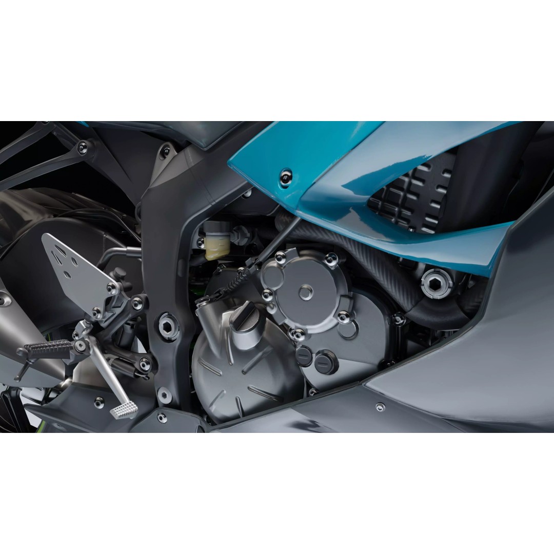 Kawasaki Ninja ZX-6R 2020 3D Model – Low Poly, Rigged, PBR, Blender - View 19