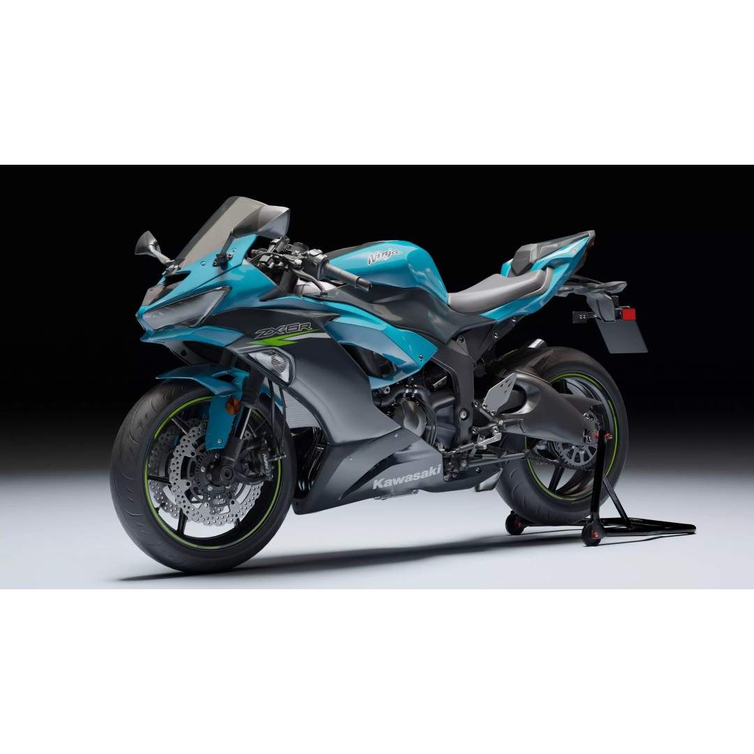 Kawasaki Ninja ZX-6R 2020 3D Model – Low Poly, Rigged, PBR, Blender - View 2