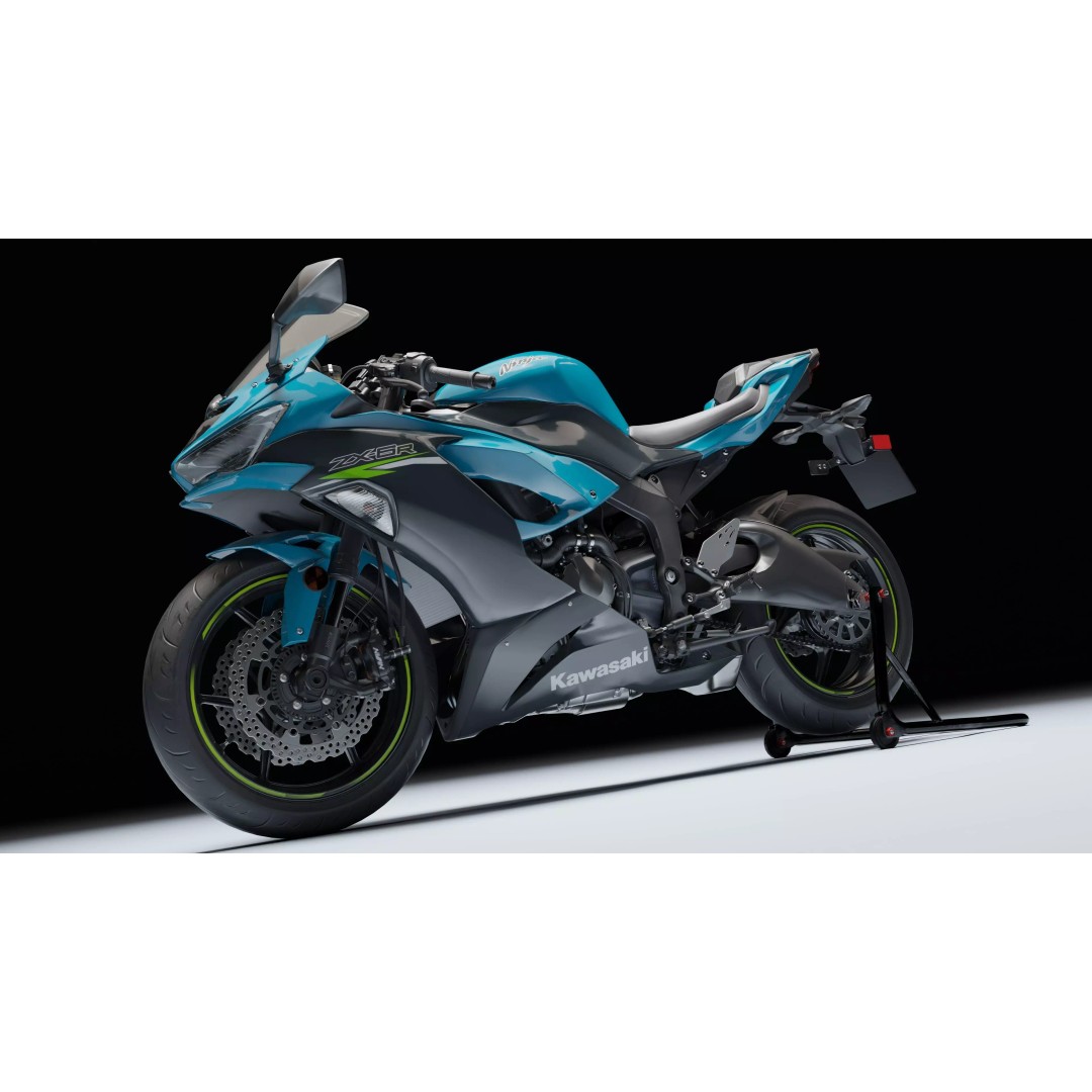 Kawasaki Ninja ZX-6R 2020 3D Model – Low Poly, Rigged, PBR, Blender - View 29