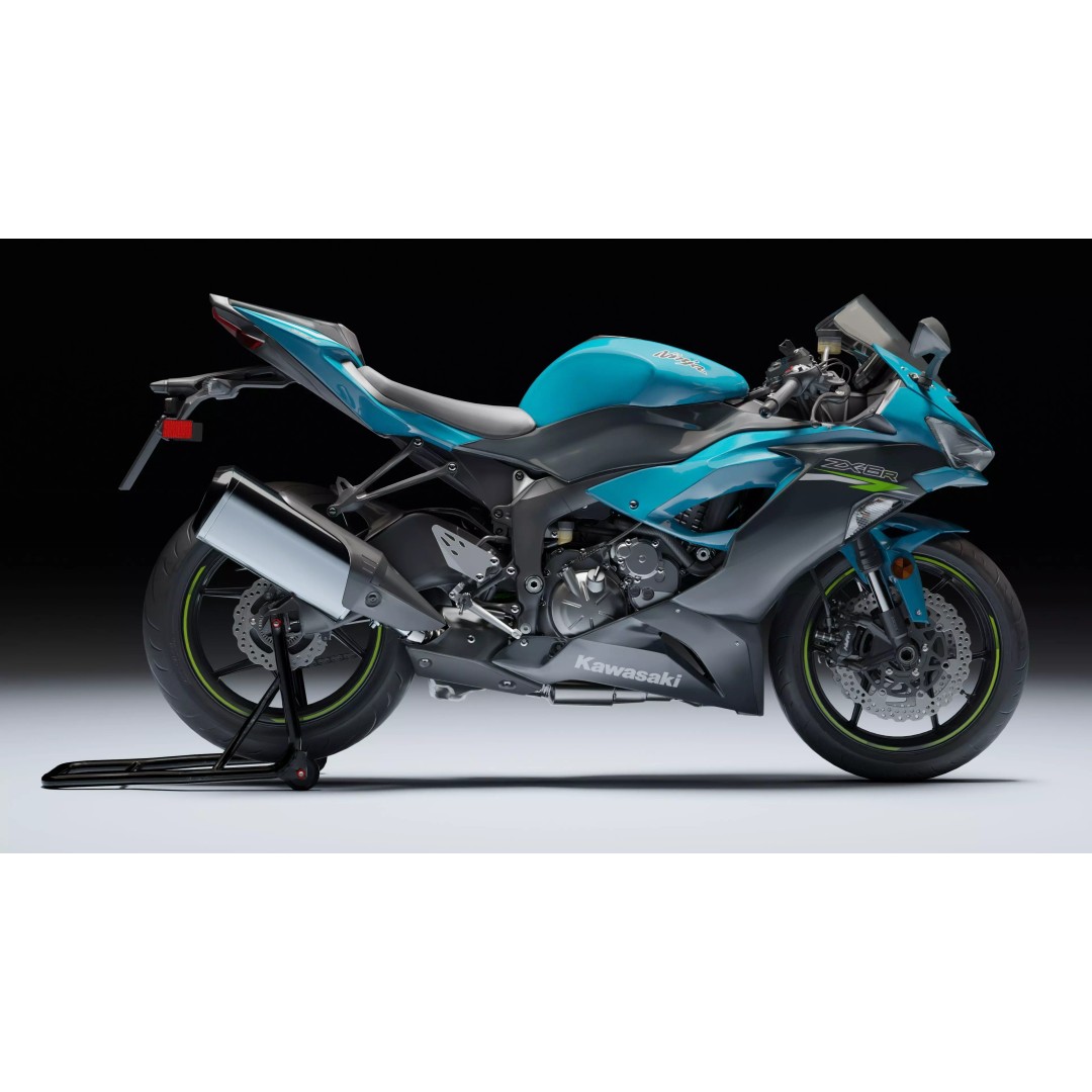 Kawasaki Ninja ZX-6R 2020 3D Model – Low Poly, Rigged, PBR, Blender - View 6