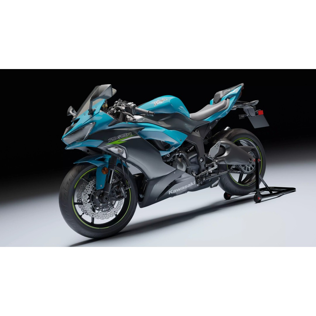 Kawasaki Ninja ZX-6R 2020 3D Model – Low Poly, Rigged, PBR, Blender - View 9