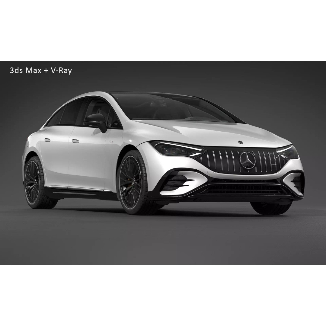 2023 Mercedes-AMG EQE 53 3D Model – Photorealistic Car Asset, FBX & OBJ - View 32
