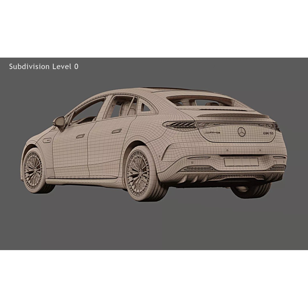 2023 Mercedes-AMG EQE 53 3D Model – Photorealistic Car Asset, FBX & OBJ - View 34