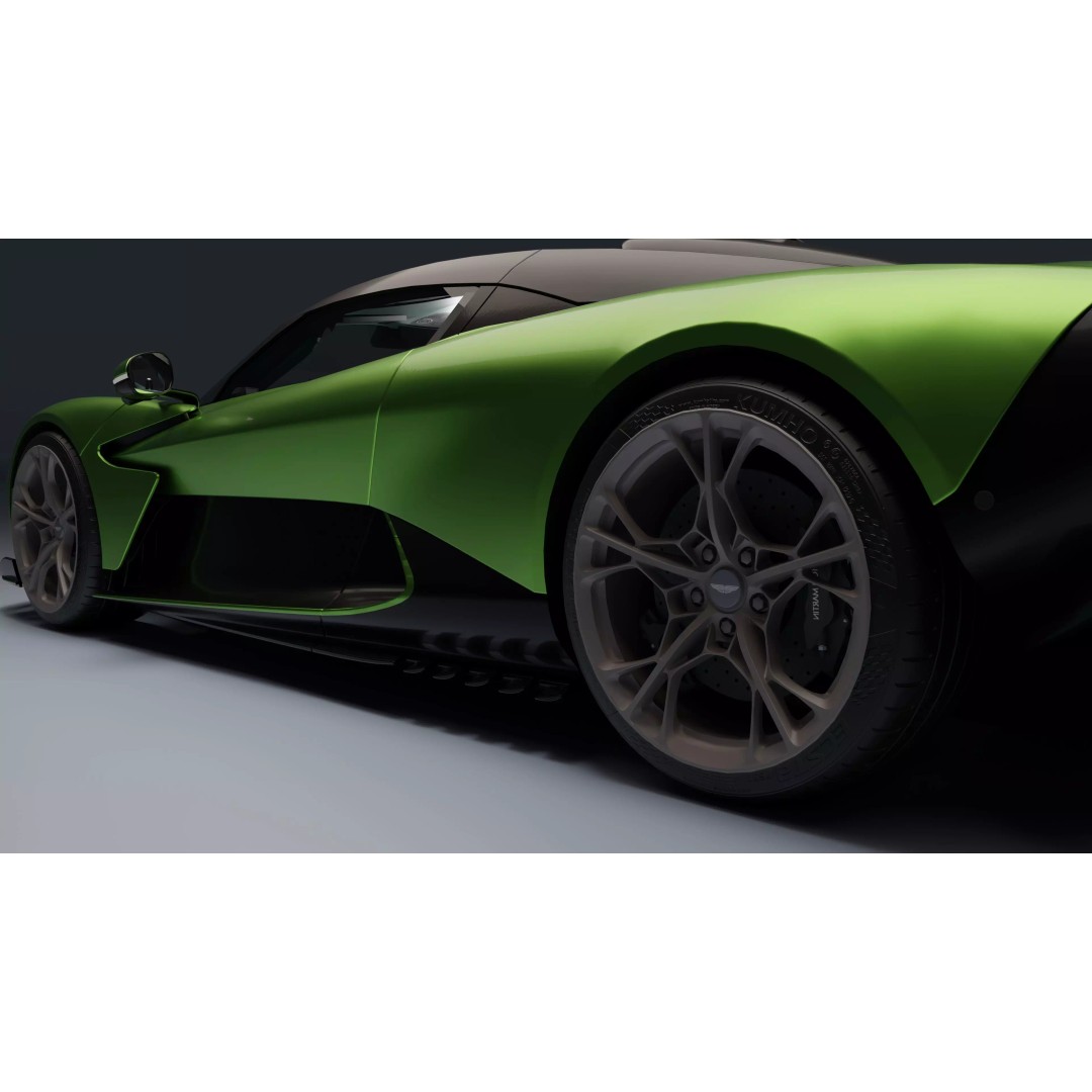 Aston Martin Valhalla 3D Model – Low Poly Rigged Car, Blender, FBX