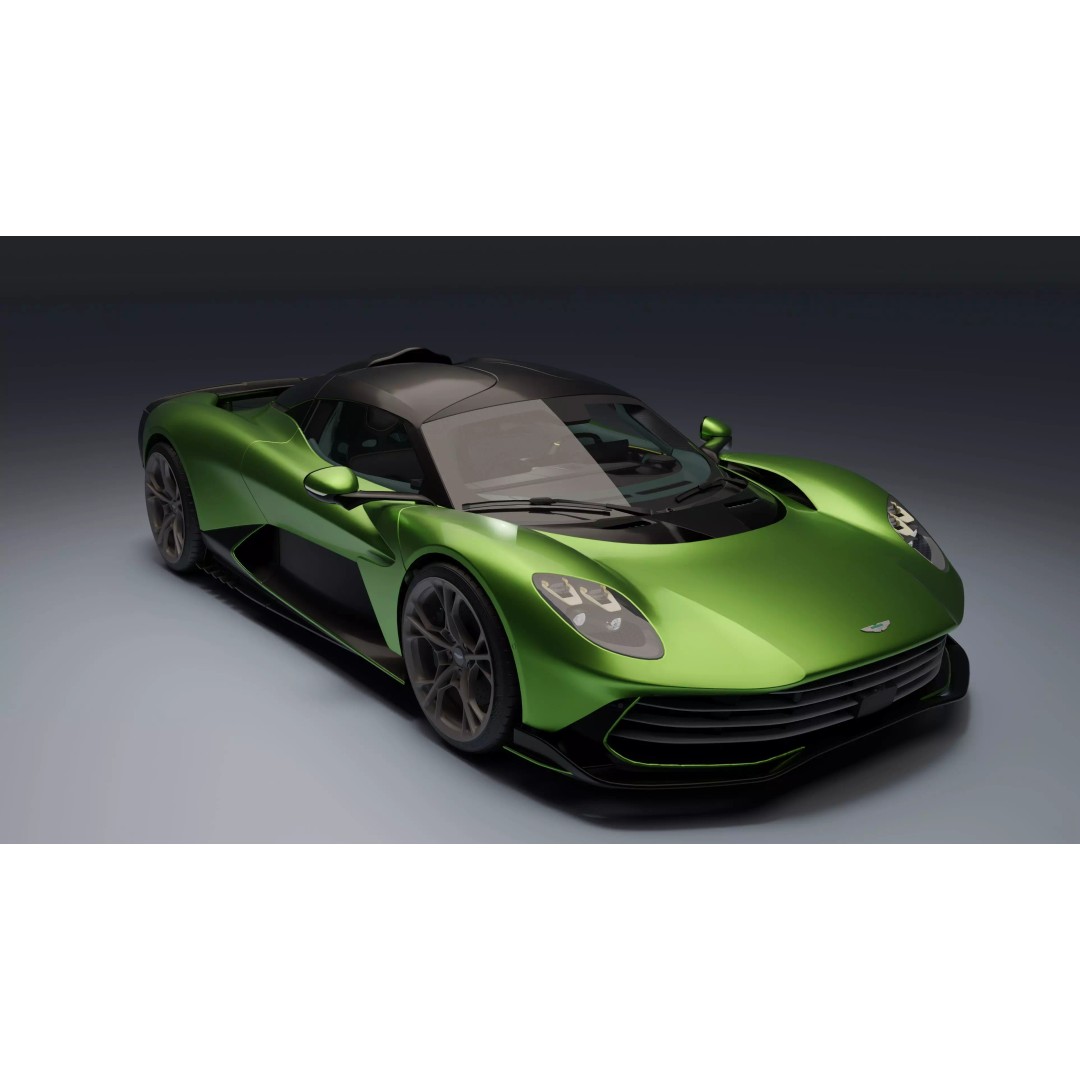 Aston Martin Valhalla 3D Model – Low Poly Rigged Car, Blender, FBX - View 17