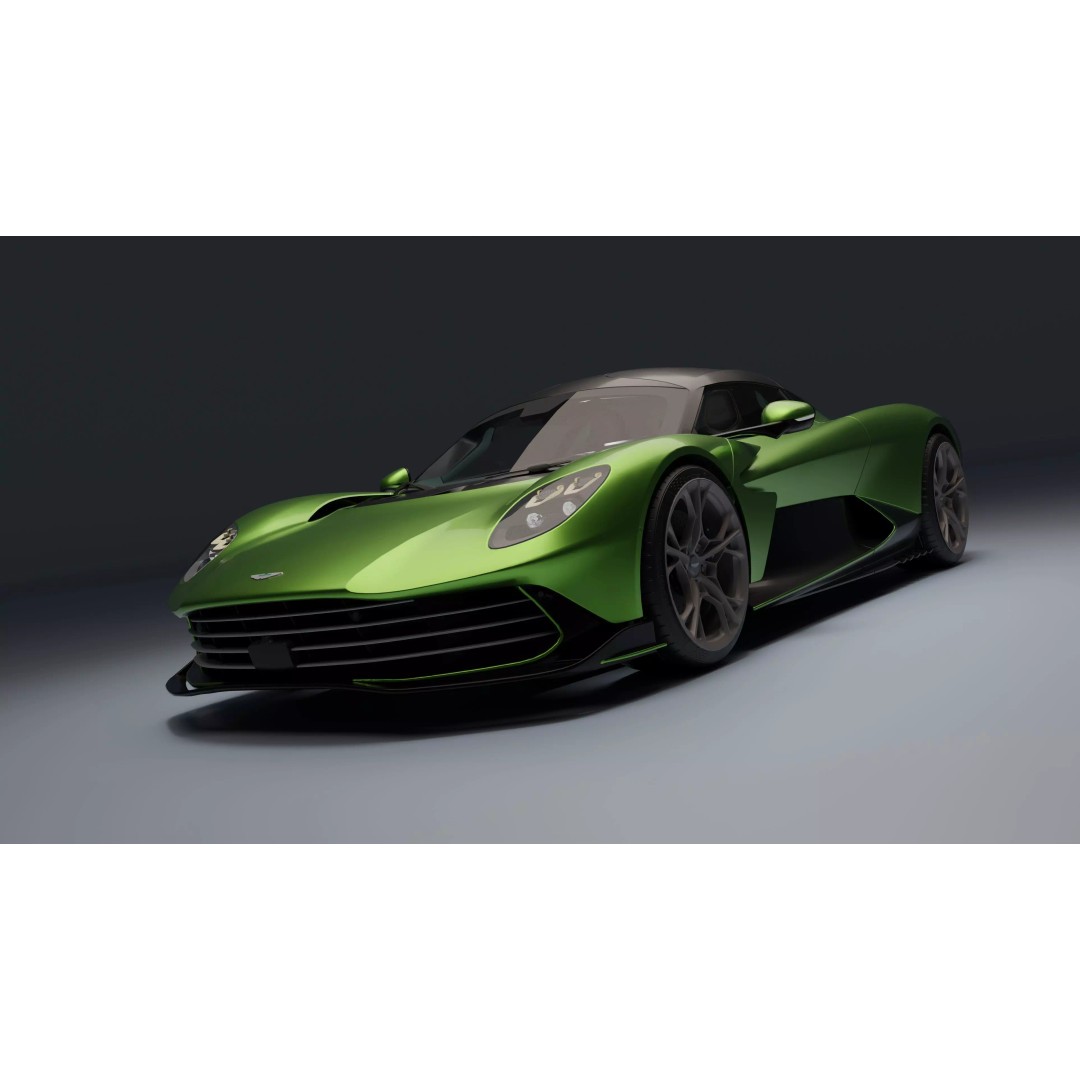 Aston Martin Valhalla 3D Model – Low Poly Rigged Car, Blender, FBX - View 2