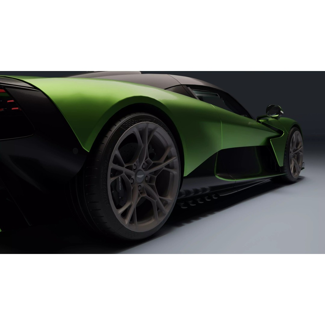 Aston Martin Valhalla 3D Model – Low Poly Rigged Car, Blender, FBX - View 20