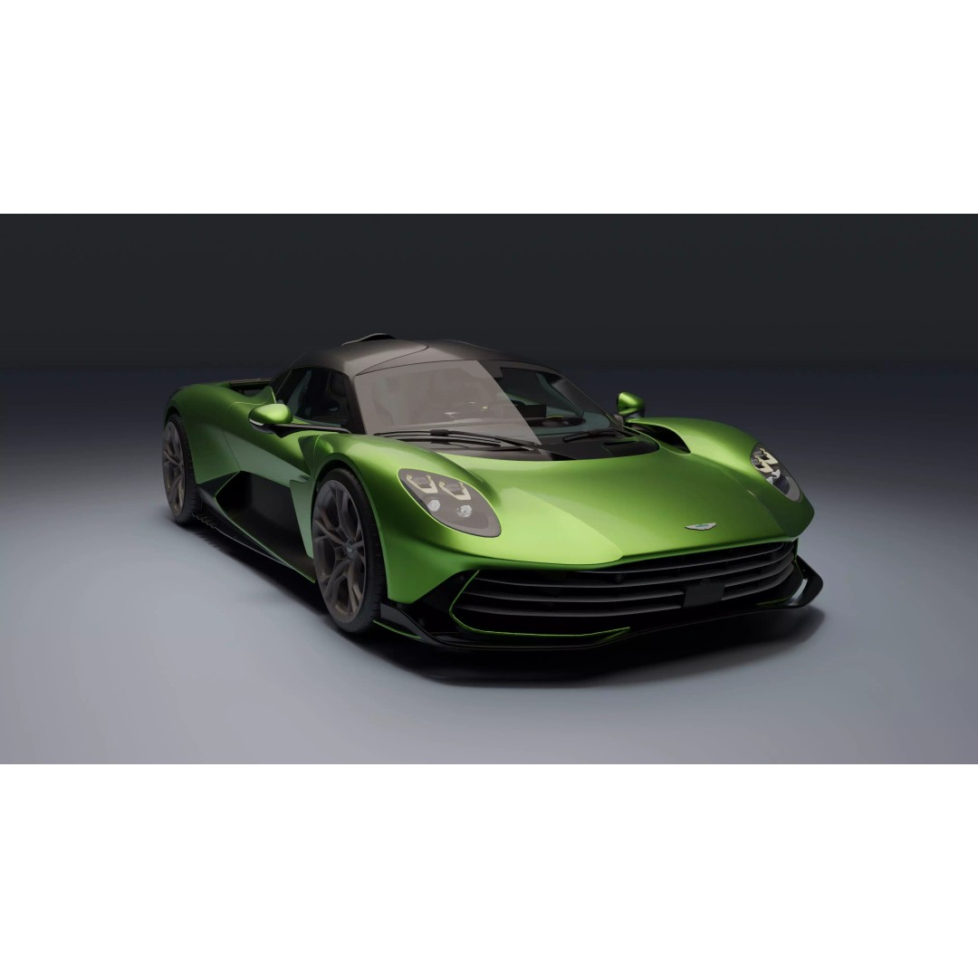 Aston Martin Valhalla 3D Model – Low Poly Rigged Car, Blender, FBX - View 3