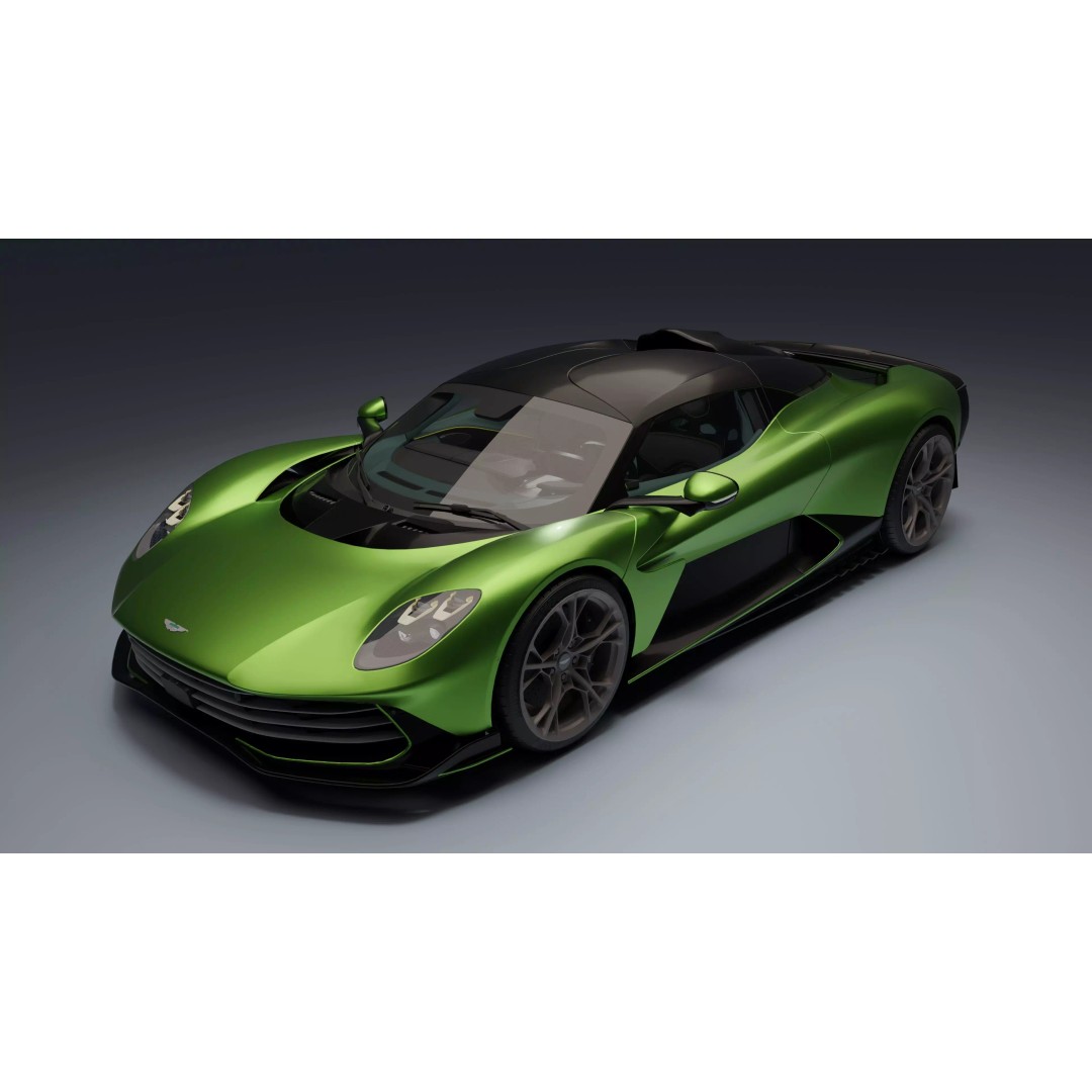 Aston Martin Valhalla 3D Model – Low Poly Rigged Car, Blender, FBX - View 9