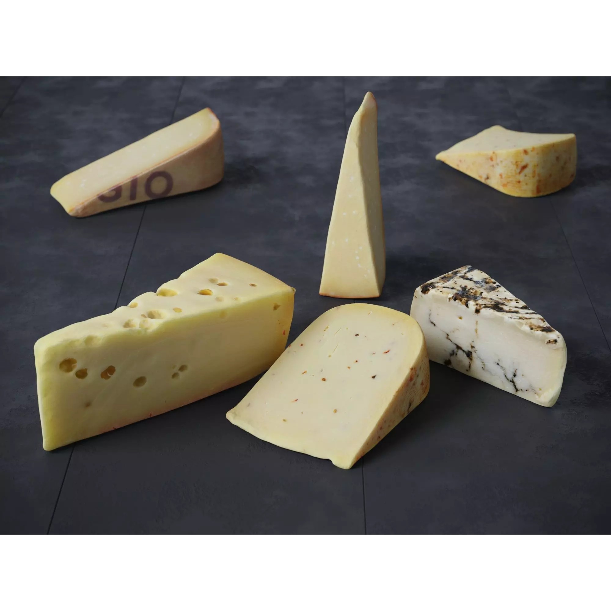 Cheese - High-Poly PBR 3D Model - View 2