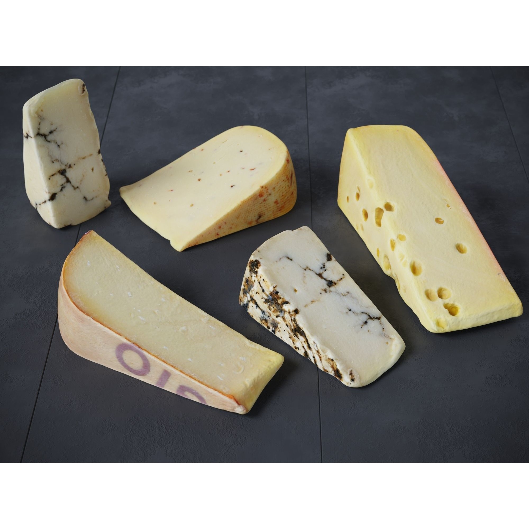 Cheese - High-Poly PBR 3D Model - View 4