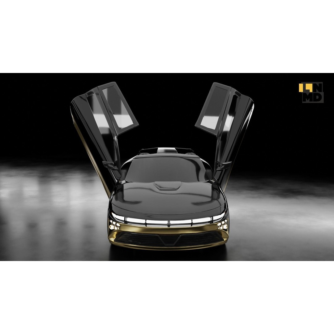 Futuristic Cars 3D Model – Generic Design with Multiple Doors, FBX/OBJ - View 18