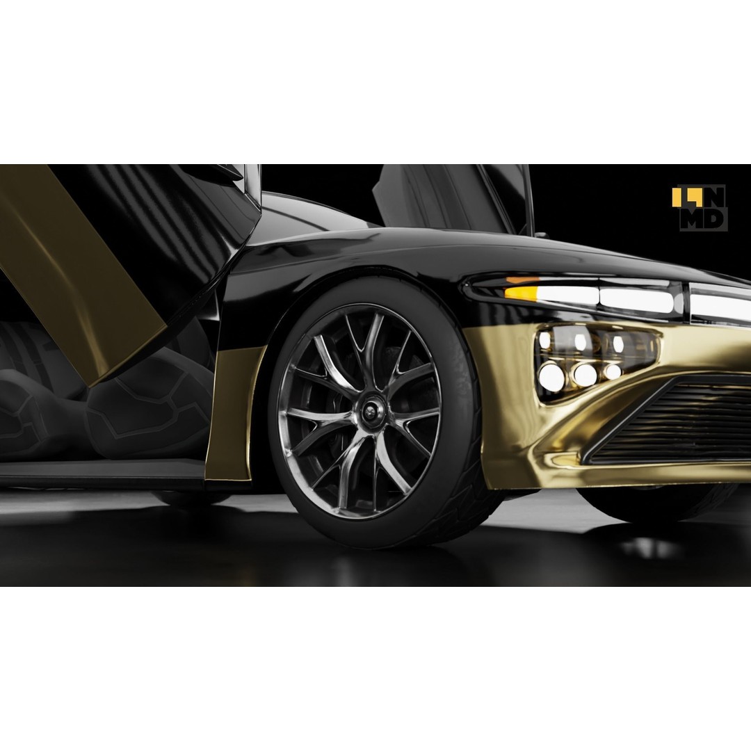 Futuristic Cars 3D Model – Generic Design with Multiple Doors, FBX/OBJ - View 21