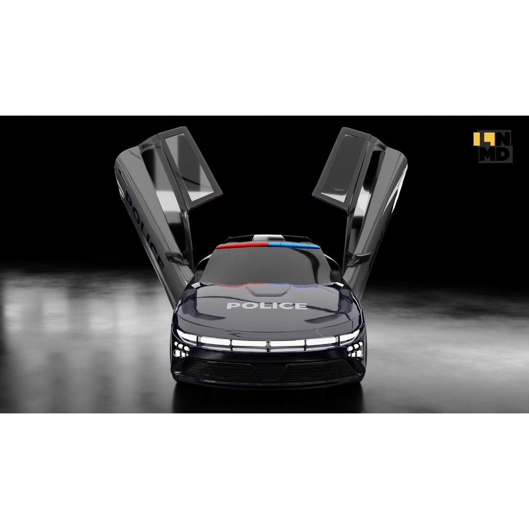 Futuristic Cars 3D Model – Generic Design with Multiple Doors, FBX/OBJ - View 37