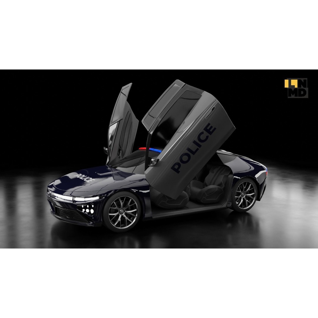 Futuristic Cars 3D Model – Generic Design with Multiple Doors, FBX/OBJ - View 38