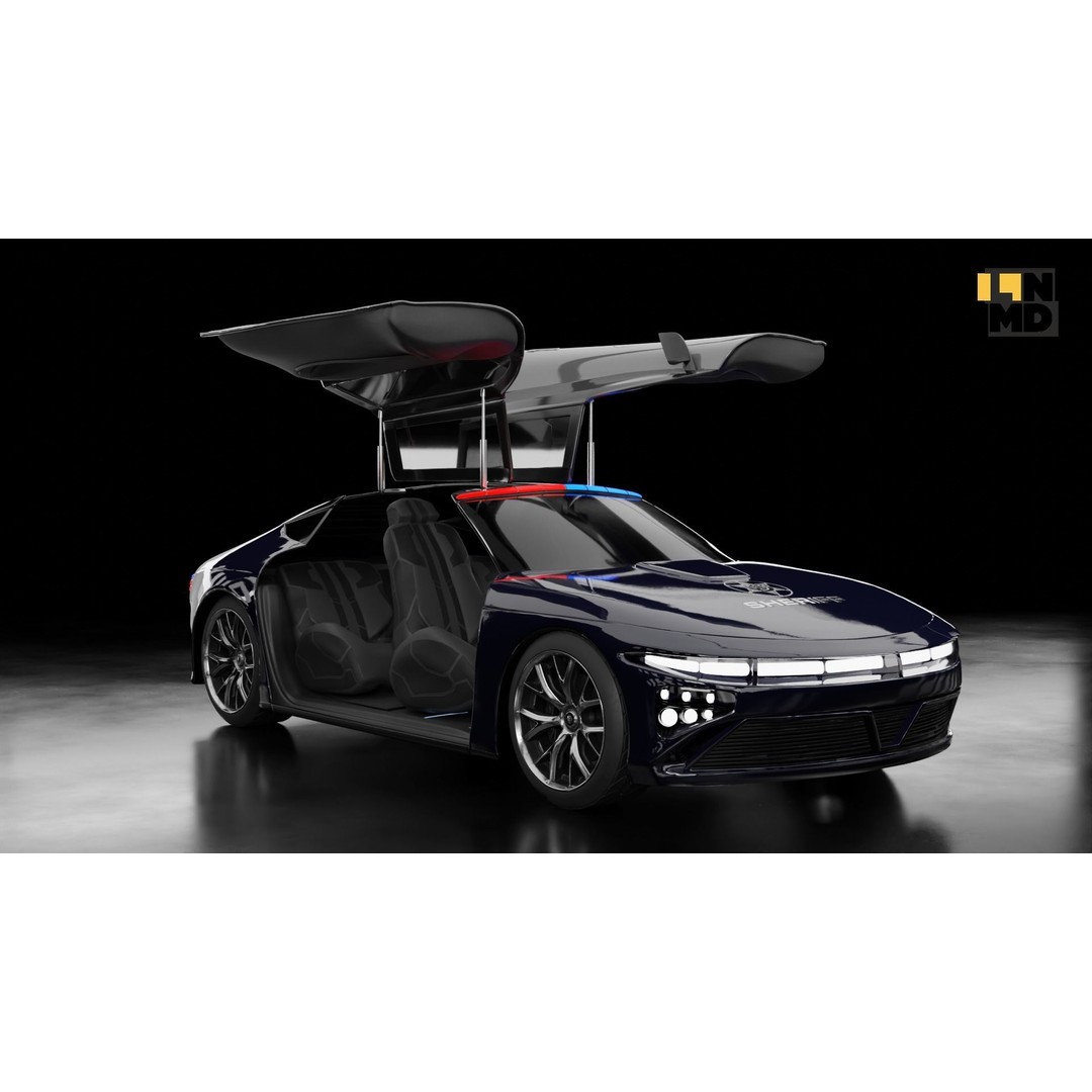 Futuristic Cars 3D Model – Generic Design with Multiple Doors, FBX/OBJ - View 42