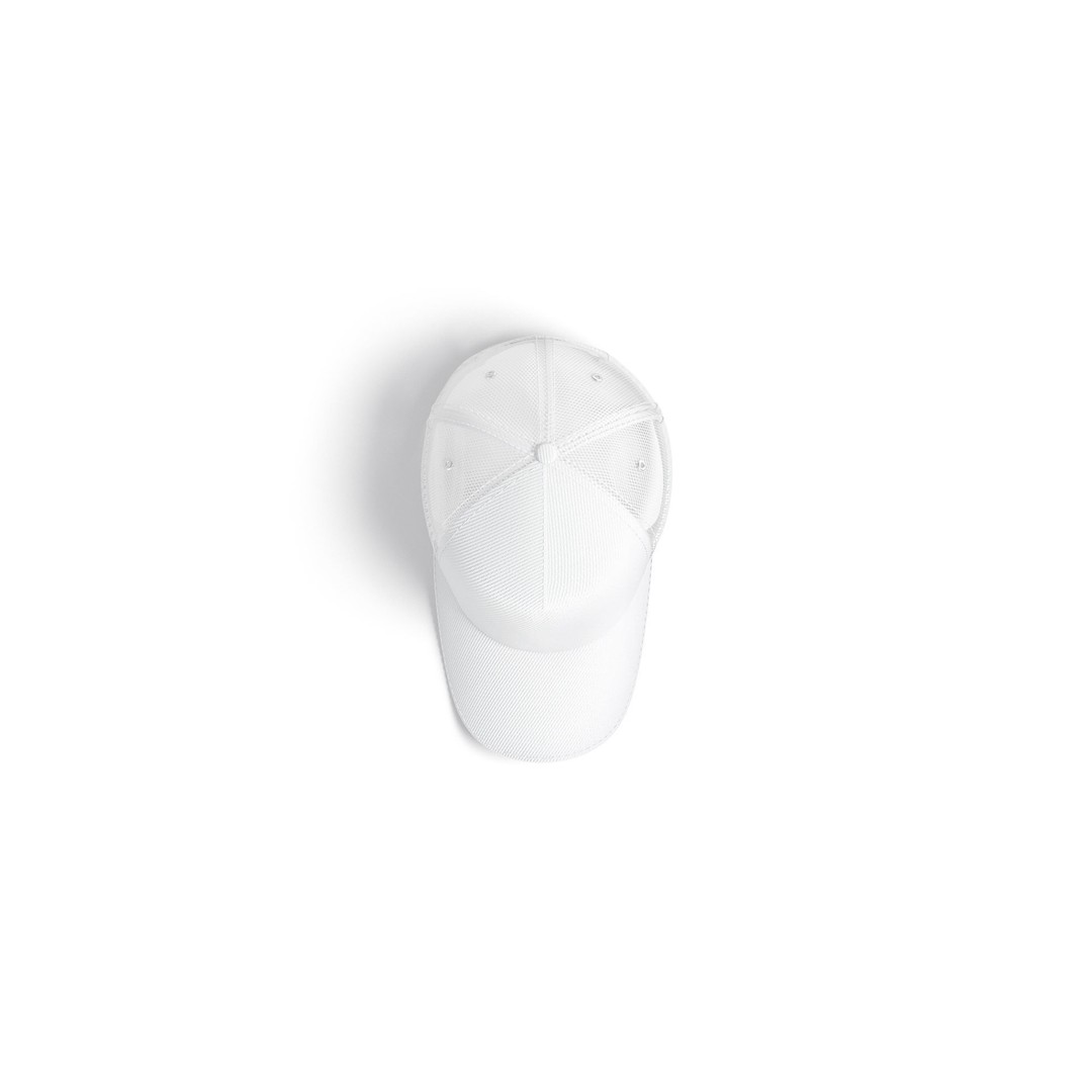 White Trucker Hat 3D Model – Sport Mesh Baseball Cap, FBX, OBJ - View 6