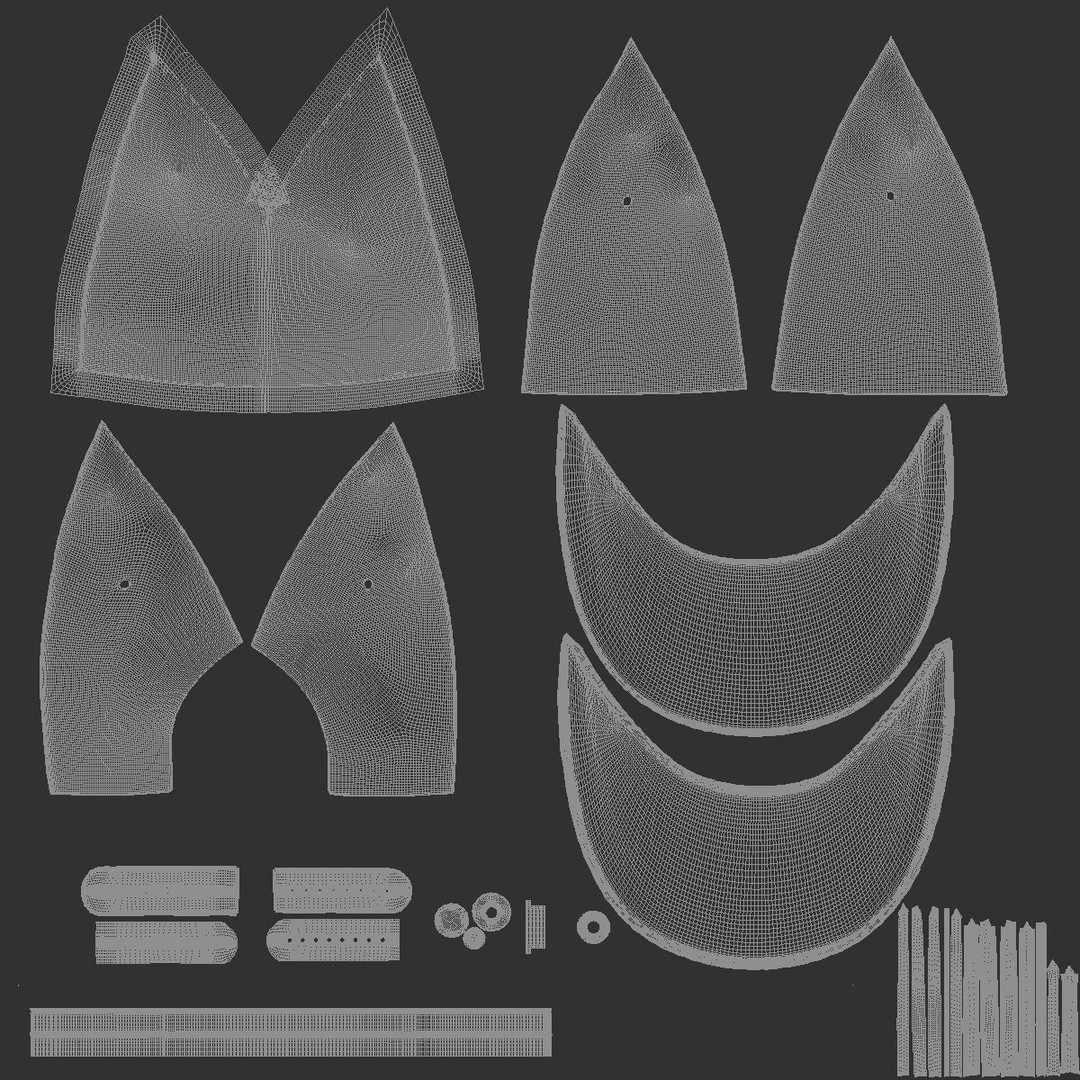 White Trucker Hat 3D Model – Sport Mesh Baseball Cap, FBX, OBJ - View 9