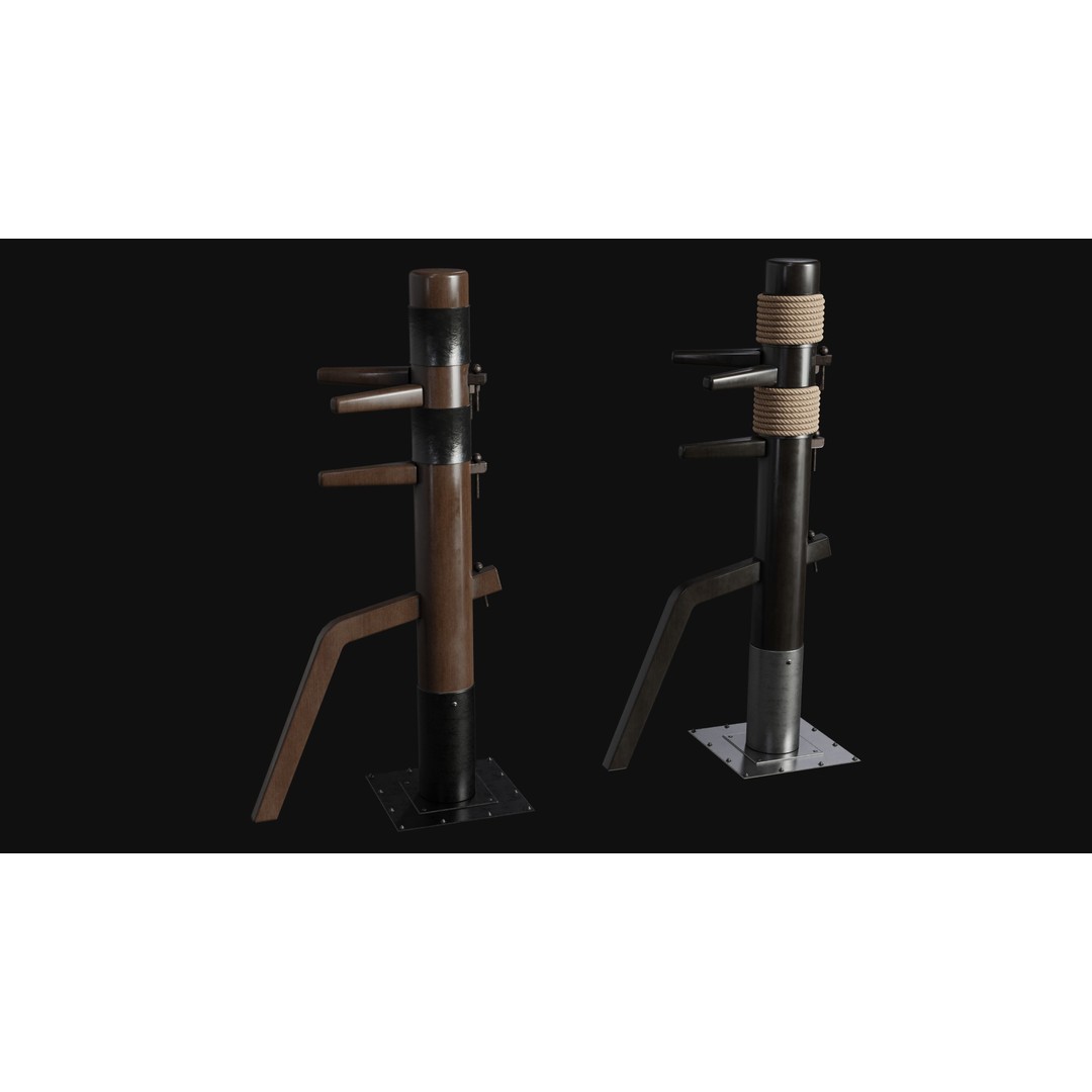 Martial Arts Training Pack 3D Model – Low Poly Game Ready Assets, FBX - View 3