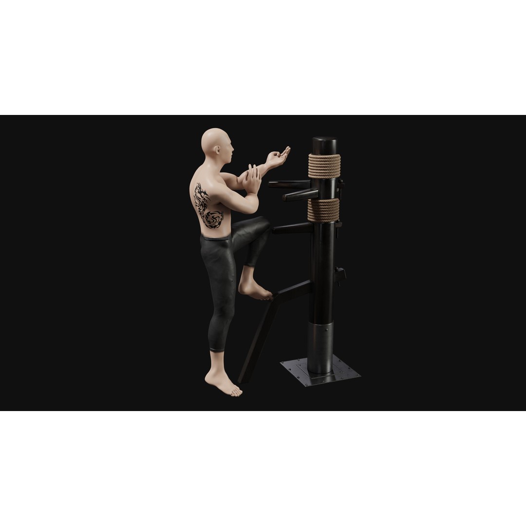 Martial Arts Training Pack 3D Model – Low Poly Game Ready Assets, FBX - View 4