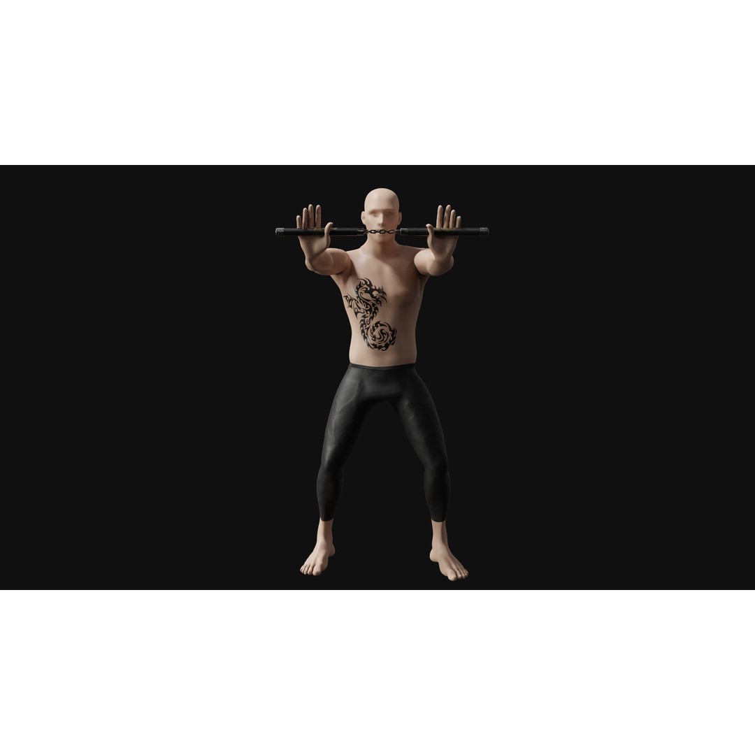 Martial Arts Training Pack 3D Model – Low Poly Game Ready Assets, FBX - View 9
