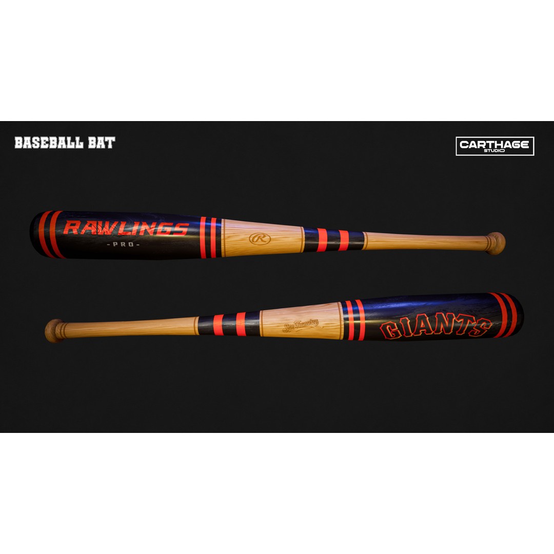 San Francisco Giants Character 3D Model – Low Poly Rigged Baseball Asset, FBX - View 10