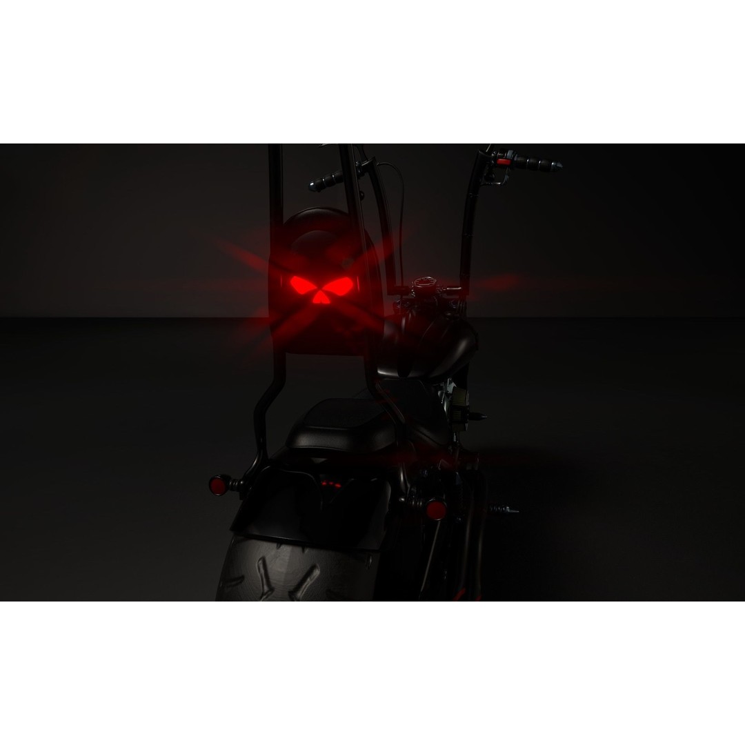 Custom Skull Motorcycle 3D Model – Aggressive Design, FBX, PBR - View 16