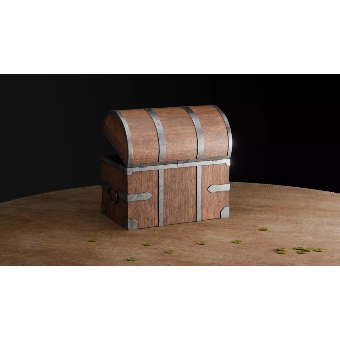 Pirate Table 3D Model – Blender Scene with Treasure Props - View 12
